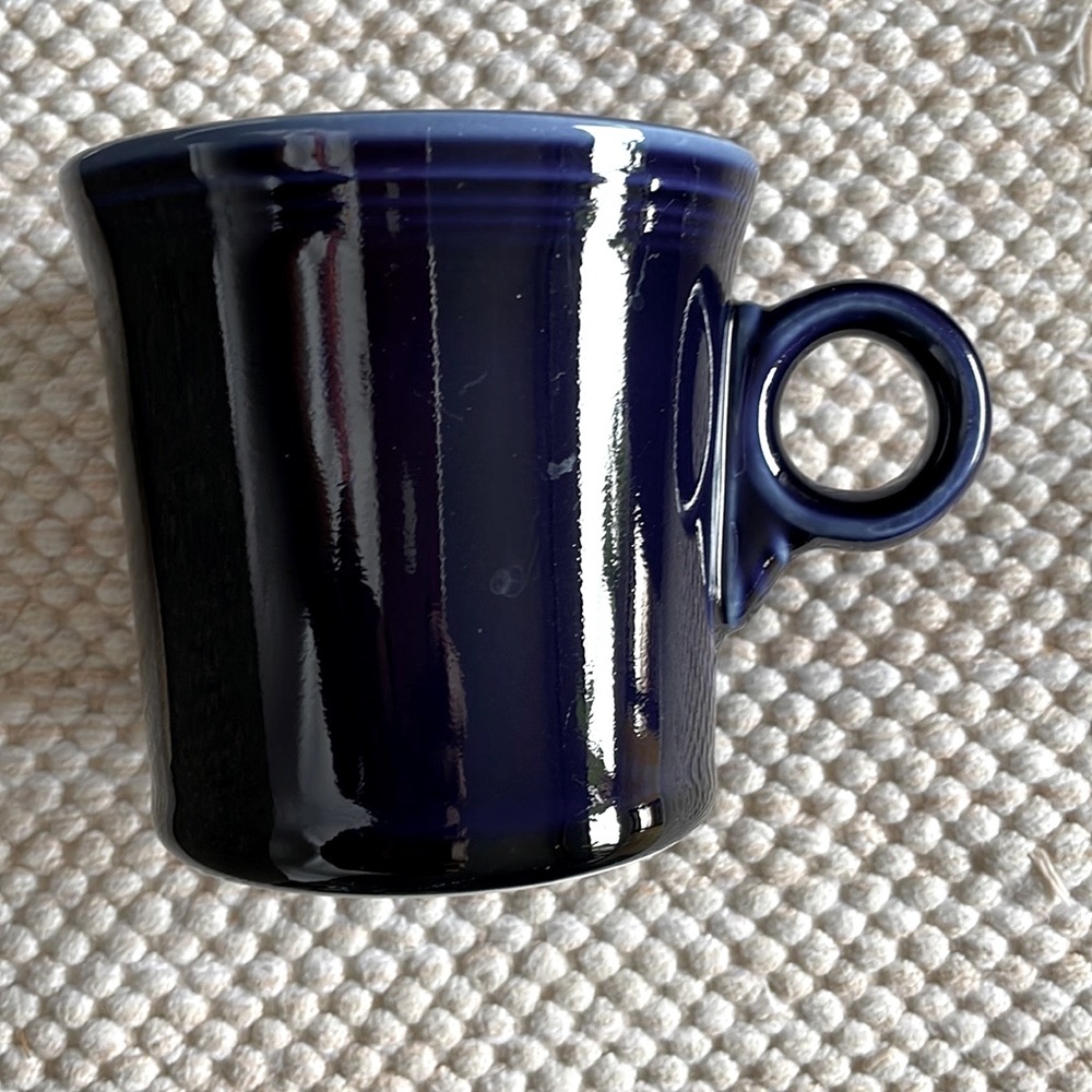 Cobalt blue fiesta ware mug 10 ounces not used